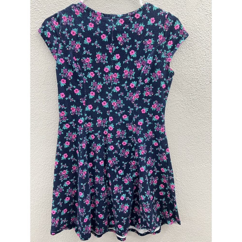 Juniors Dress Bongo Size Medium Blue Floral Cap Sleeve Sundress - Picture 8 of 9